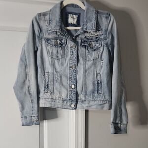 Distressed Denim Jacket | Mudd | Size S
